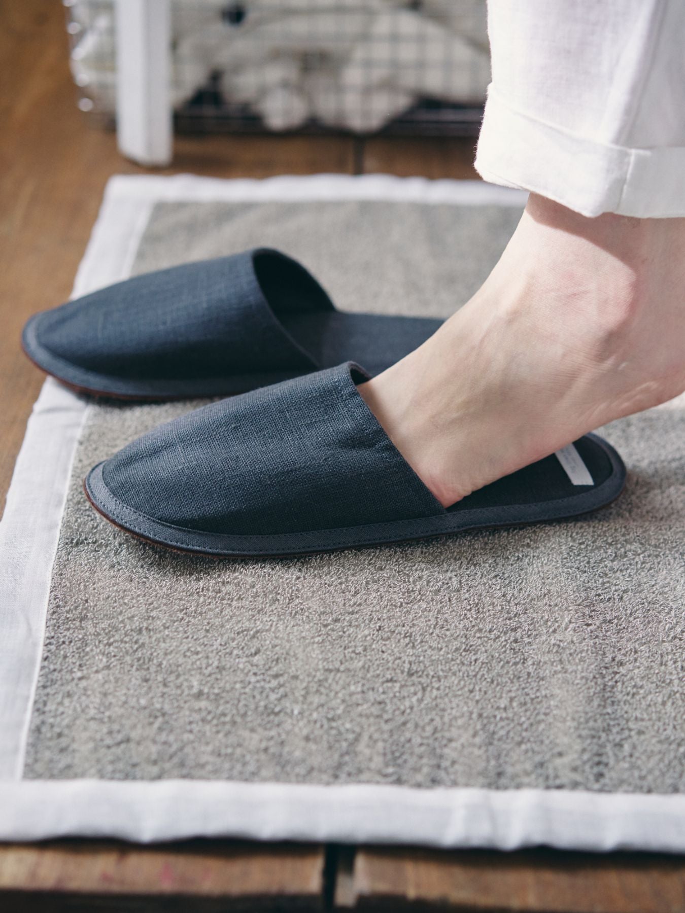 fog linen work リネンスリッパ｜ルームシューズ｜オルネ ド フォイユ