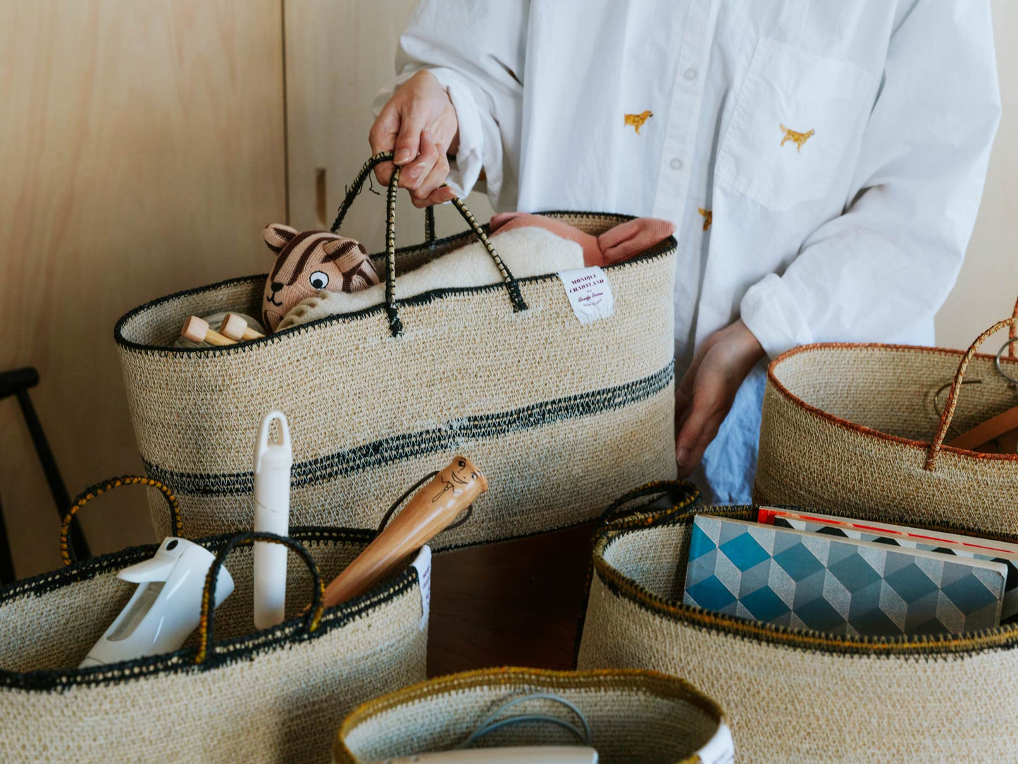 シーグラス・ルームバスケット