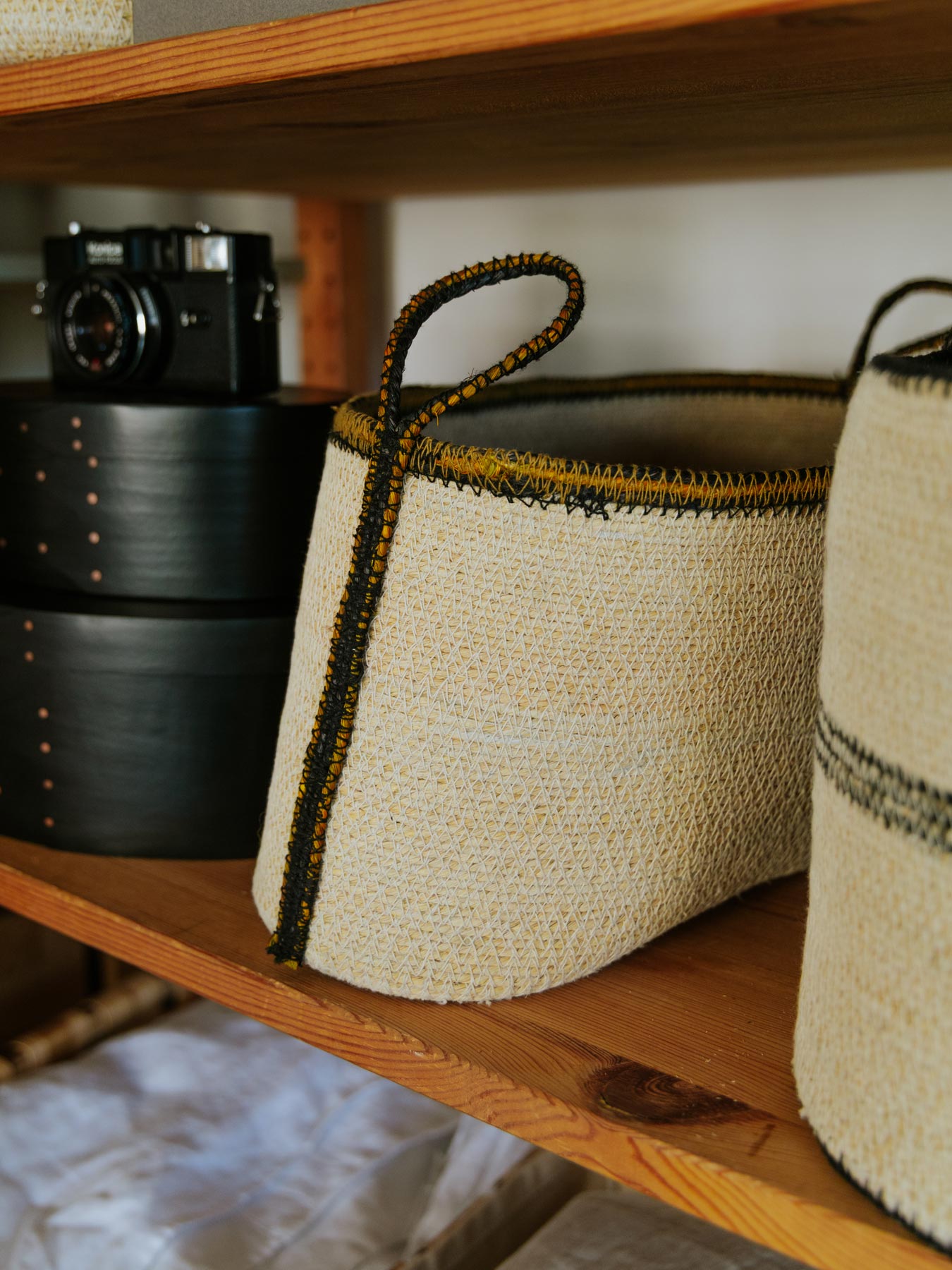 シーグラス・スタッキングバスケット／オーバル