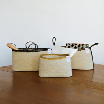 シーグラス・スタッキングバスケット／オーバル