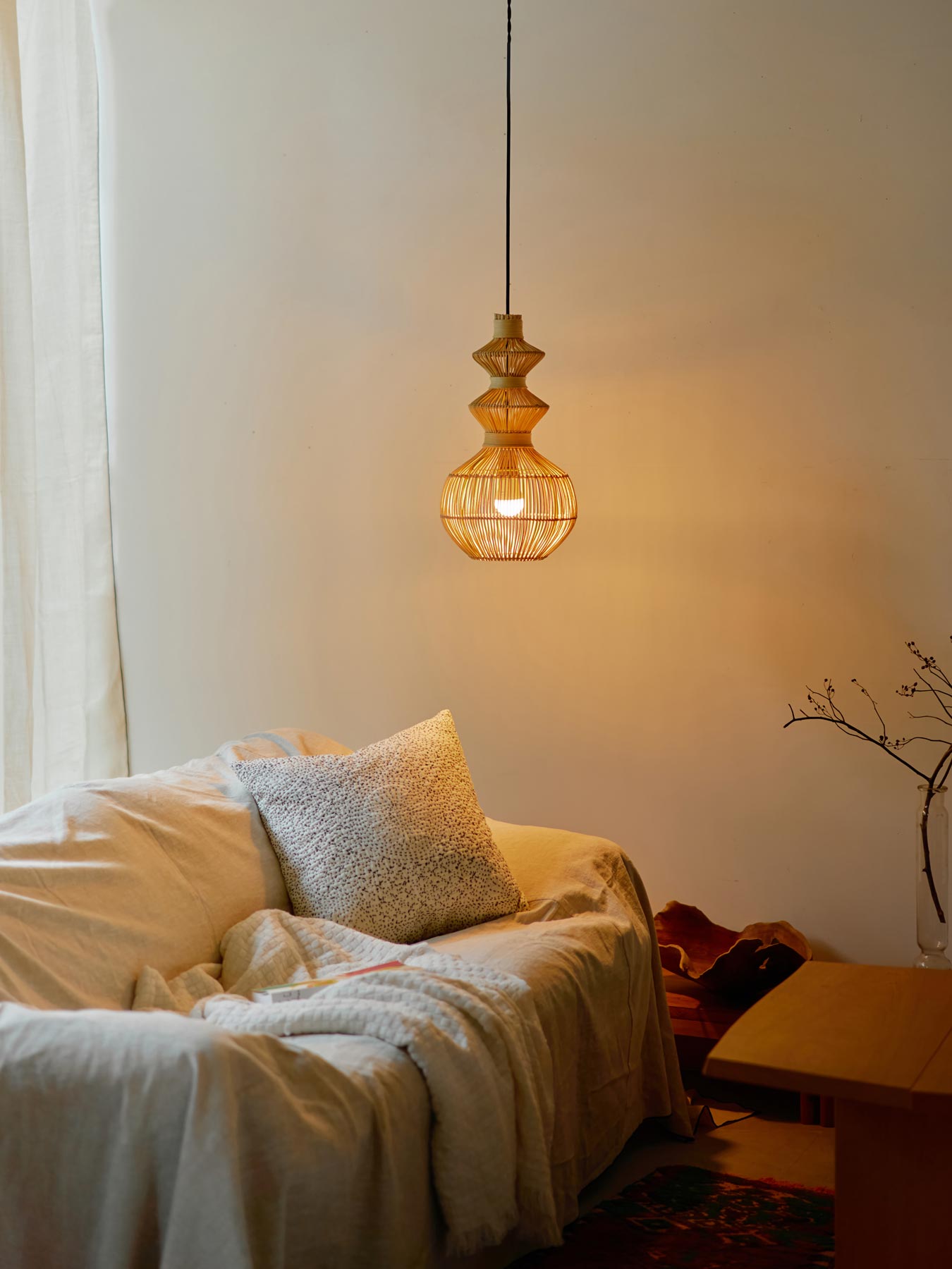 ラタンシェードランプ Fonsol｜ペンダントランプ｜オルネ ド フォイユ