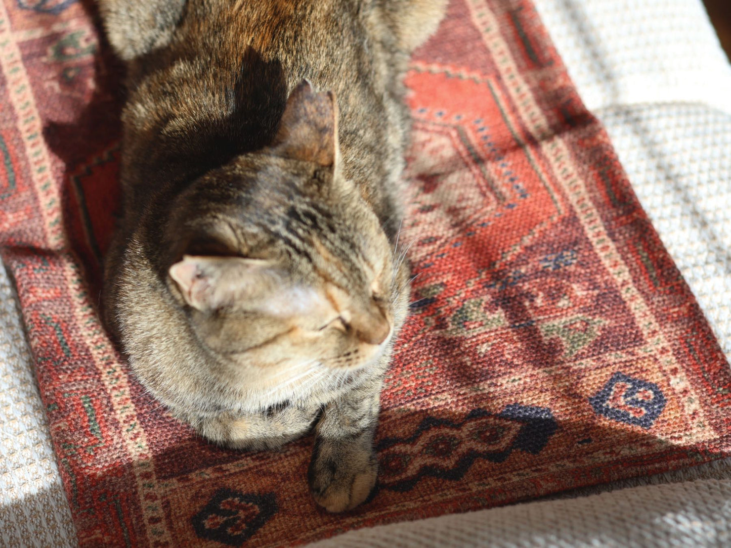 オリジナル・ヴィンテージラグ柄プリントマット