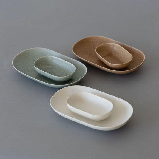 yumiko iihoshi porcelain イイホシユミコ／ReIRABO oval plate