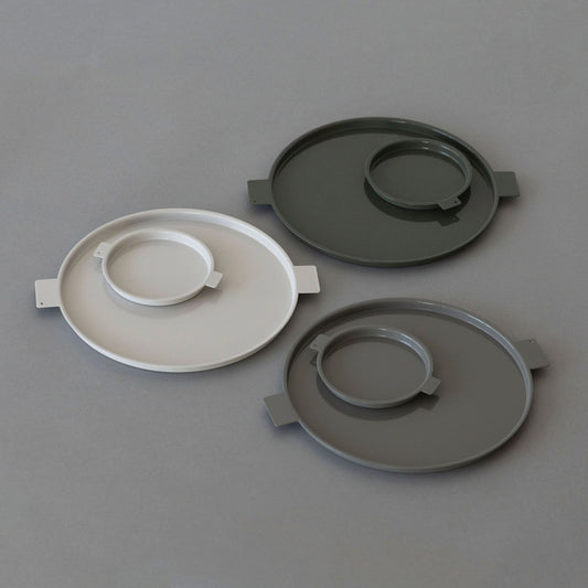 yumiko iihoshi porcelain イイホシユミコ／‘Colored’ aluminum tray round