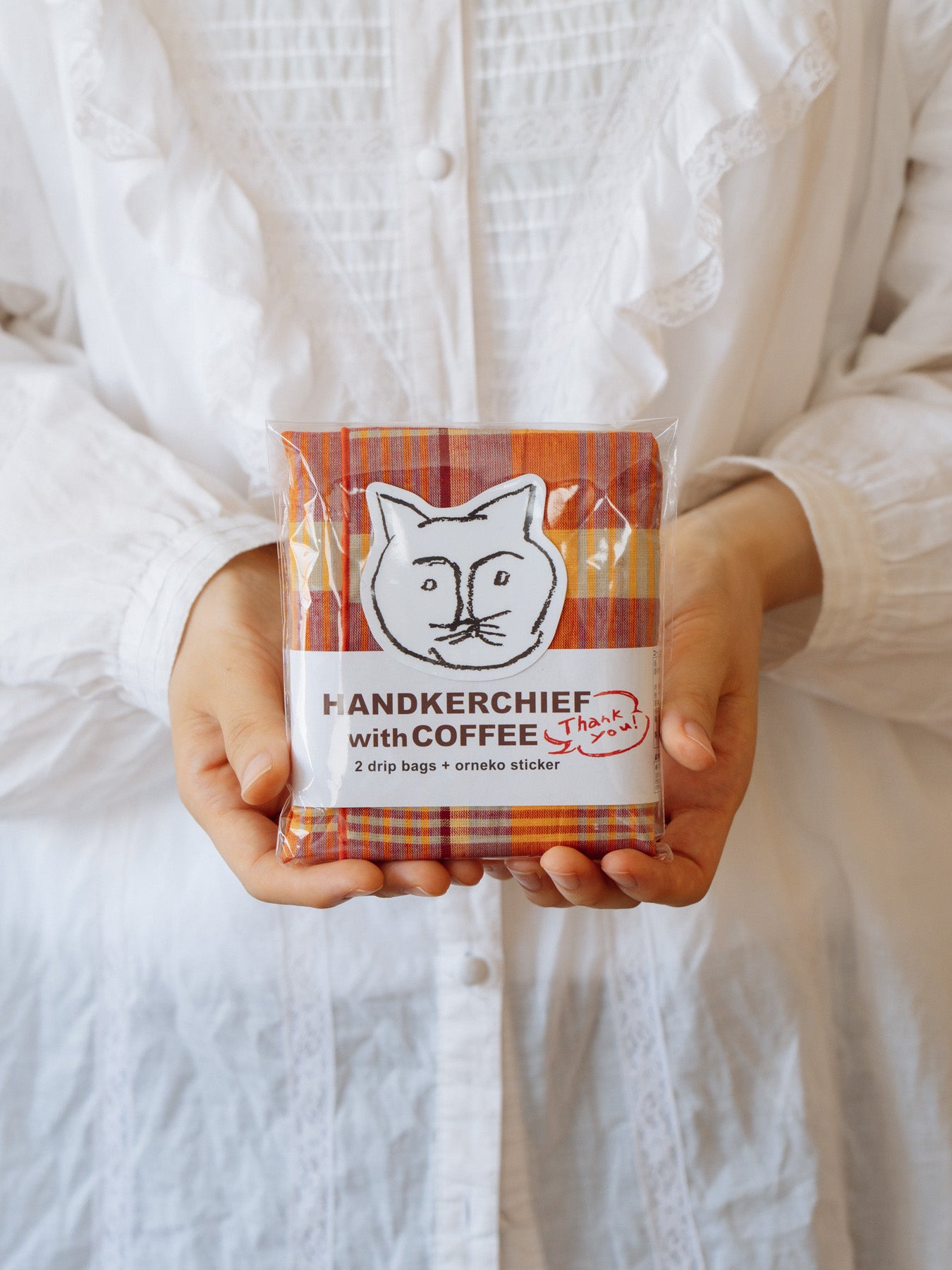 オルネコ・ハンカチギフトセット（コーヒー・紅茶）