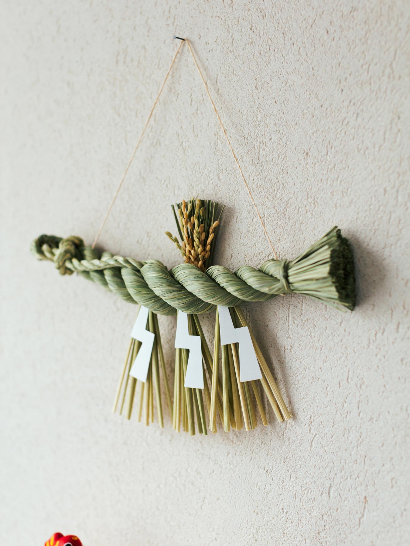 INAKEN しめ飾り（通年用）稲わら飾り／大黒・海老〆