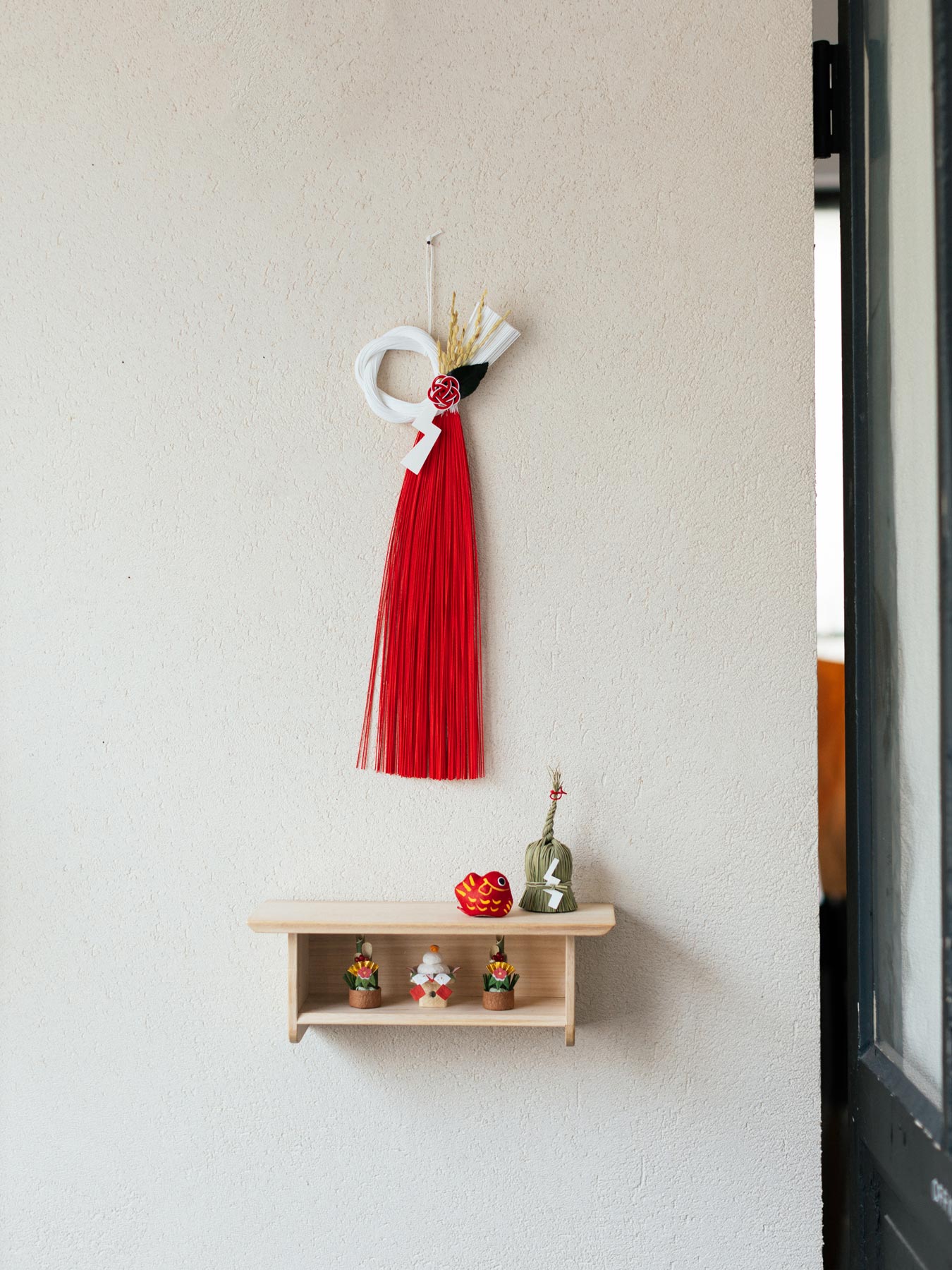 TIER しめ飾り（正月用）／紅白さざんか3