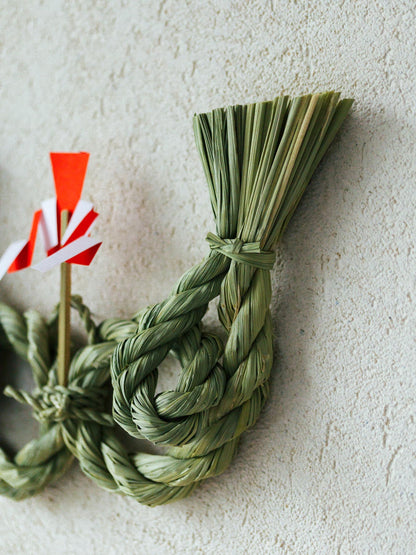 INAKEN しめ飾り（通年用）稲わら飾り／福双鯛