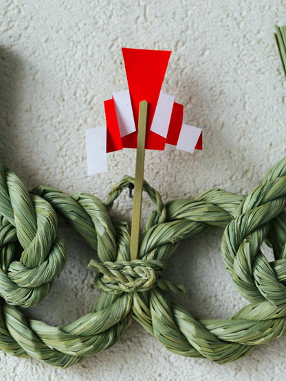 INAKEN しめ飾り（通年用）稲わら飾り／福双鯛