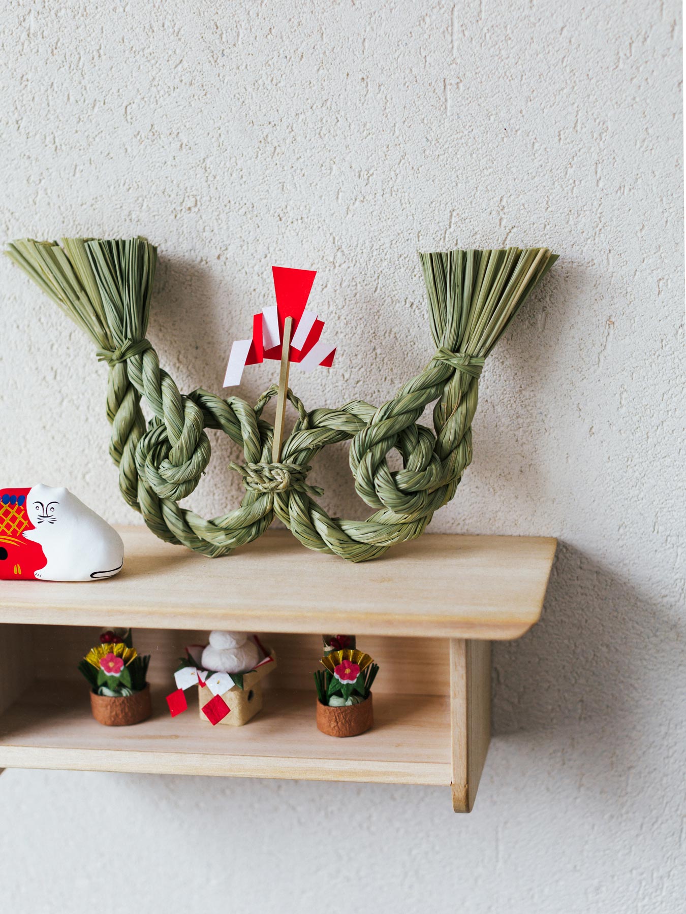 INAKEN しめ飾り（通年用）稲わら飾り／福双鯛