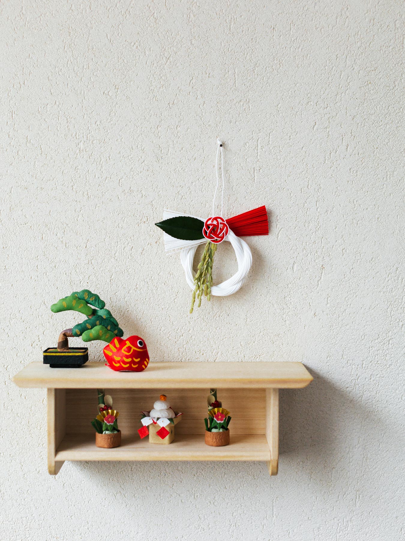 TIER しめ飾り（正月用）／紅白さざんか2