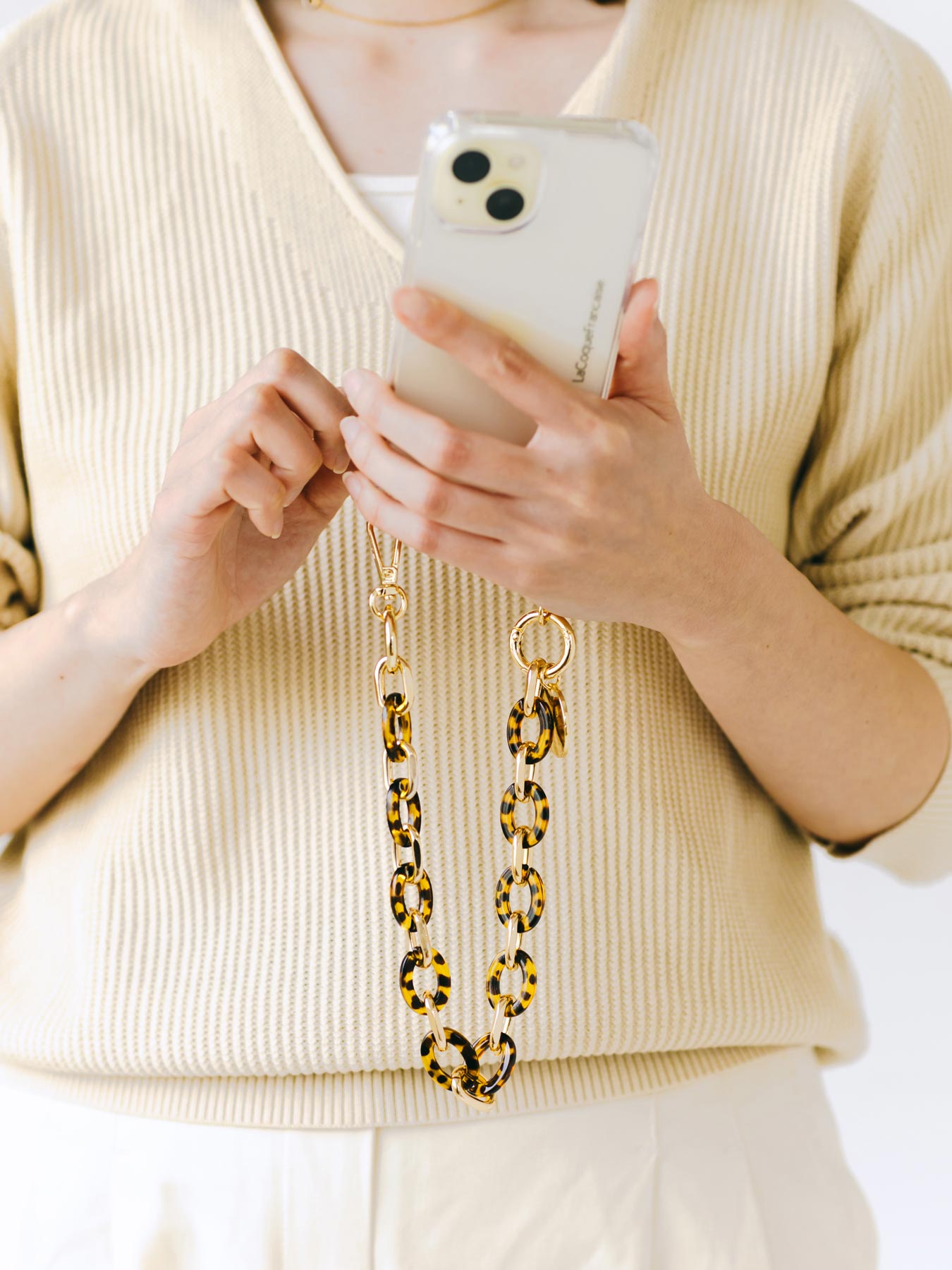 La Coque Francaise チェーンモバイルストラップ（40cm