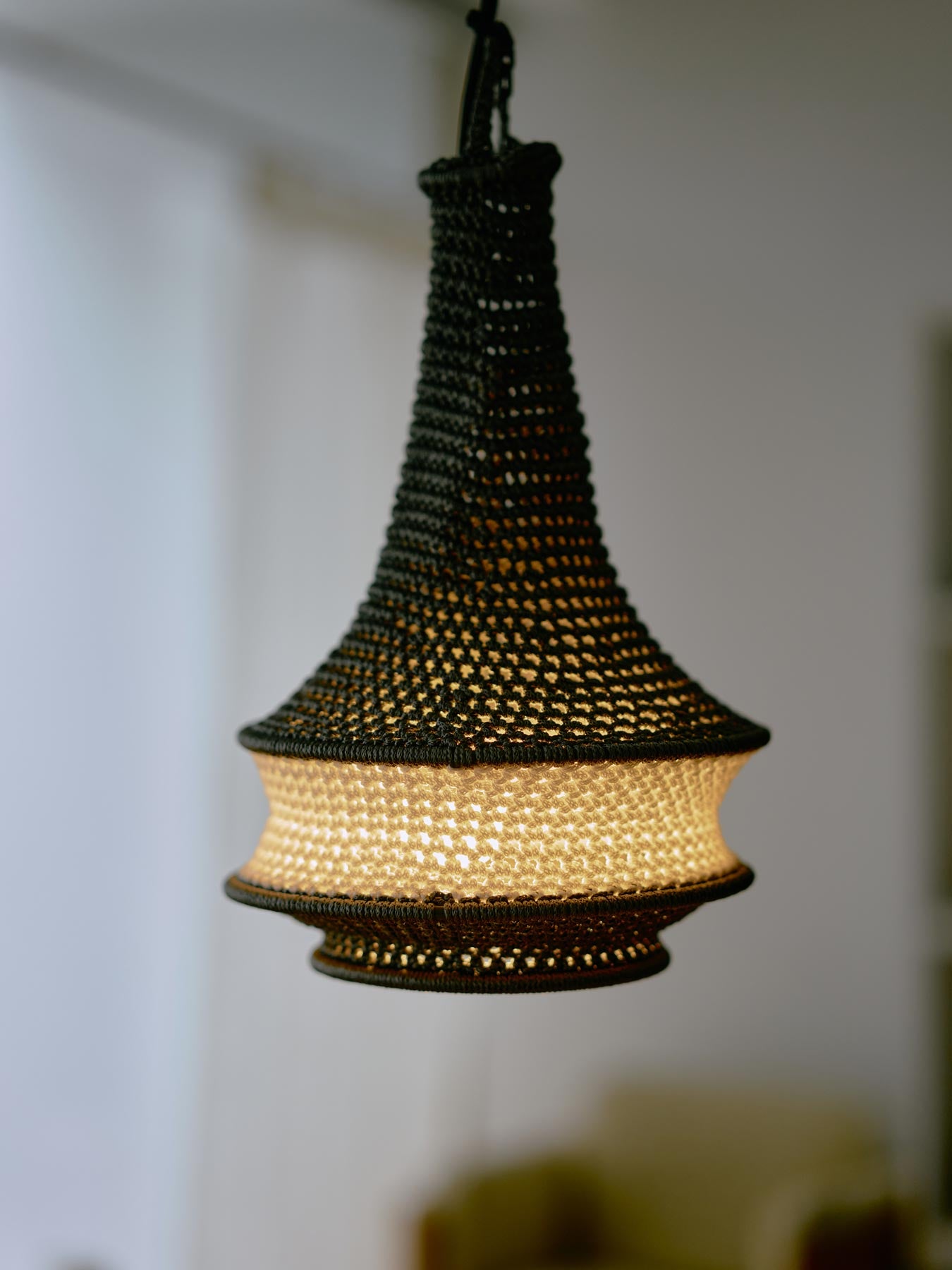 モロッコ・ニットランプ Kroush／バイカラー｜ペンダントランプ