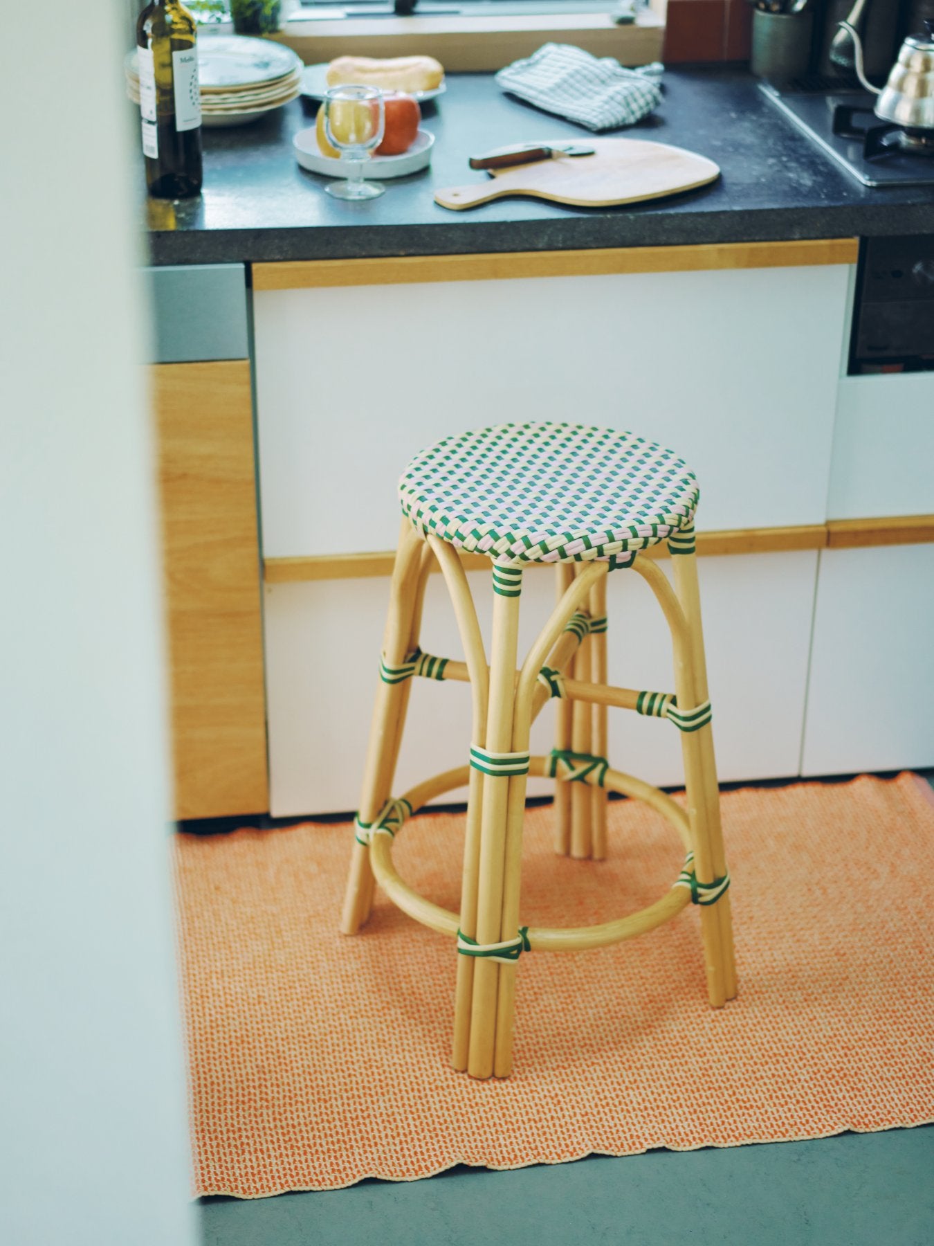 【受注販売】オリジナル・ラタンビストロスツール