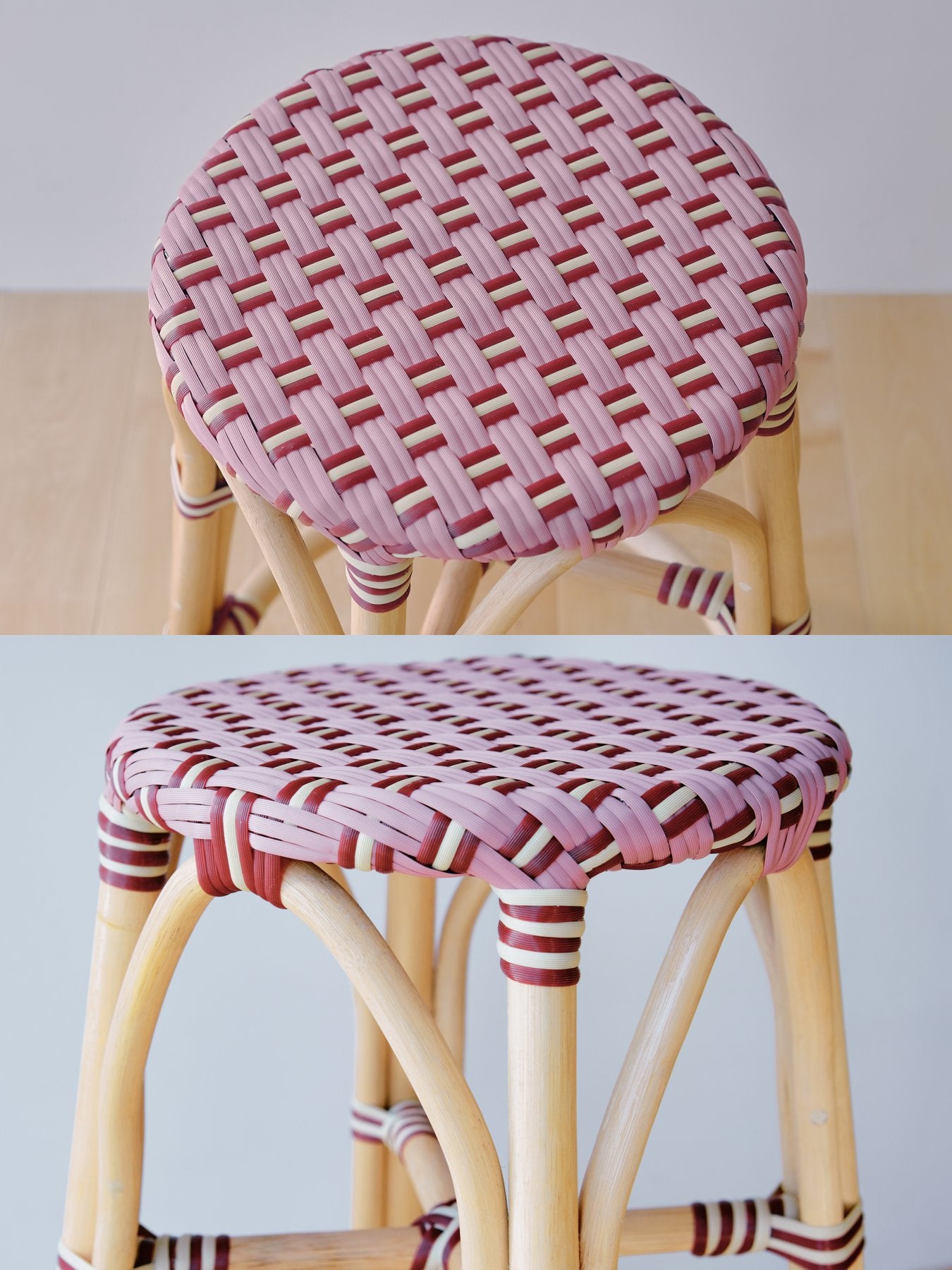 希少　オルネドフォイユ　オリジナル・ラタンビストロスツール／ホワイト 受注販売】オリジナル・ラタンビストロスツール｜家具｜オルネ ド