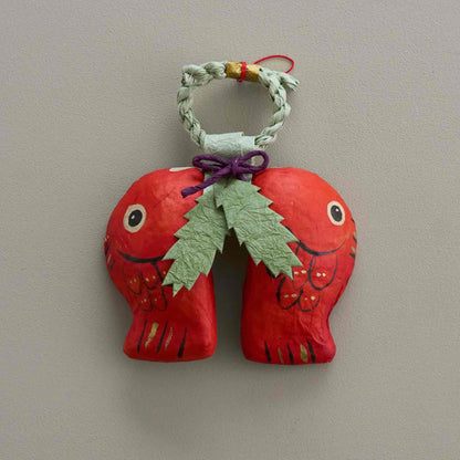 張り子の玄関飾り／向い鯛（別注）