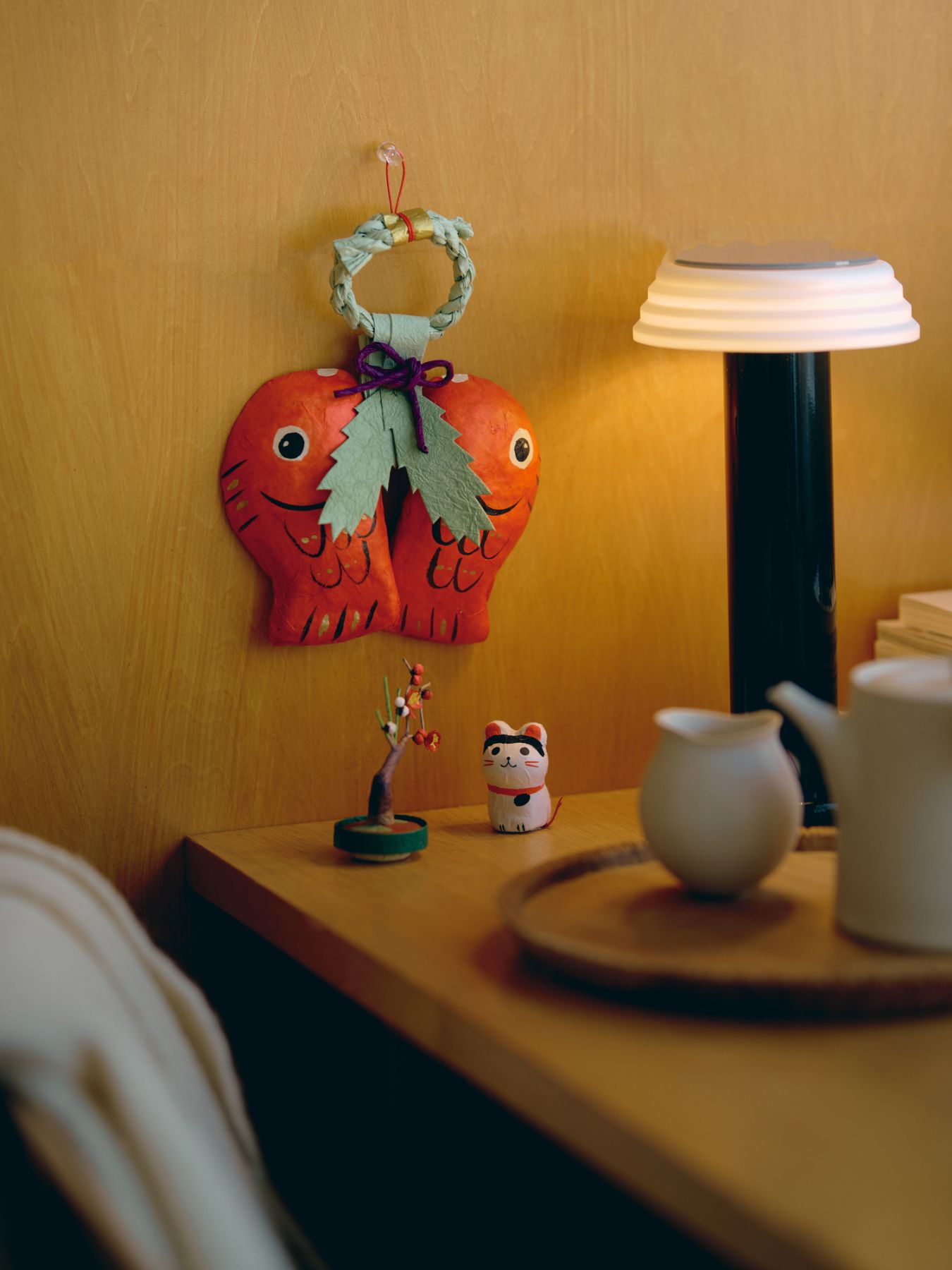 張り子の玄関飾り／向い鯛（別注）