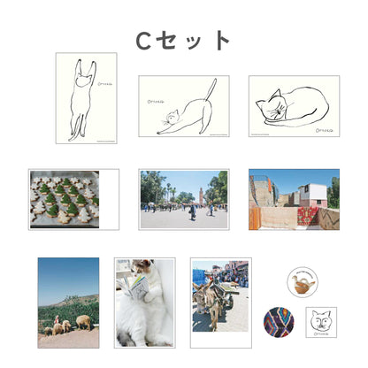 or0322）C<br>ポストカード9枚、ステッカー3枚