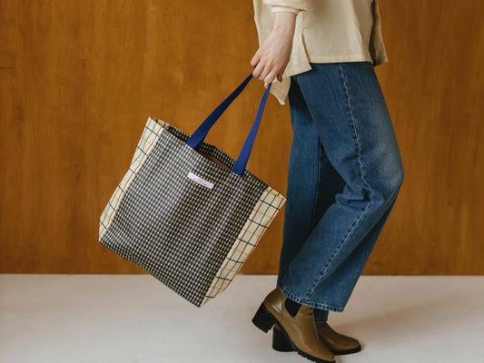 ne pense pas チェックコーティングバッグ