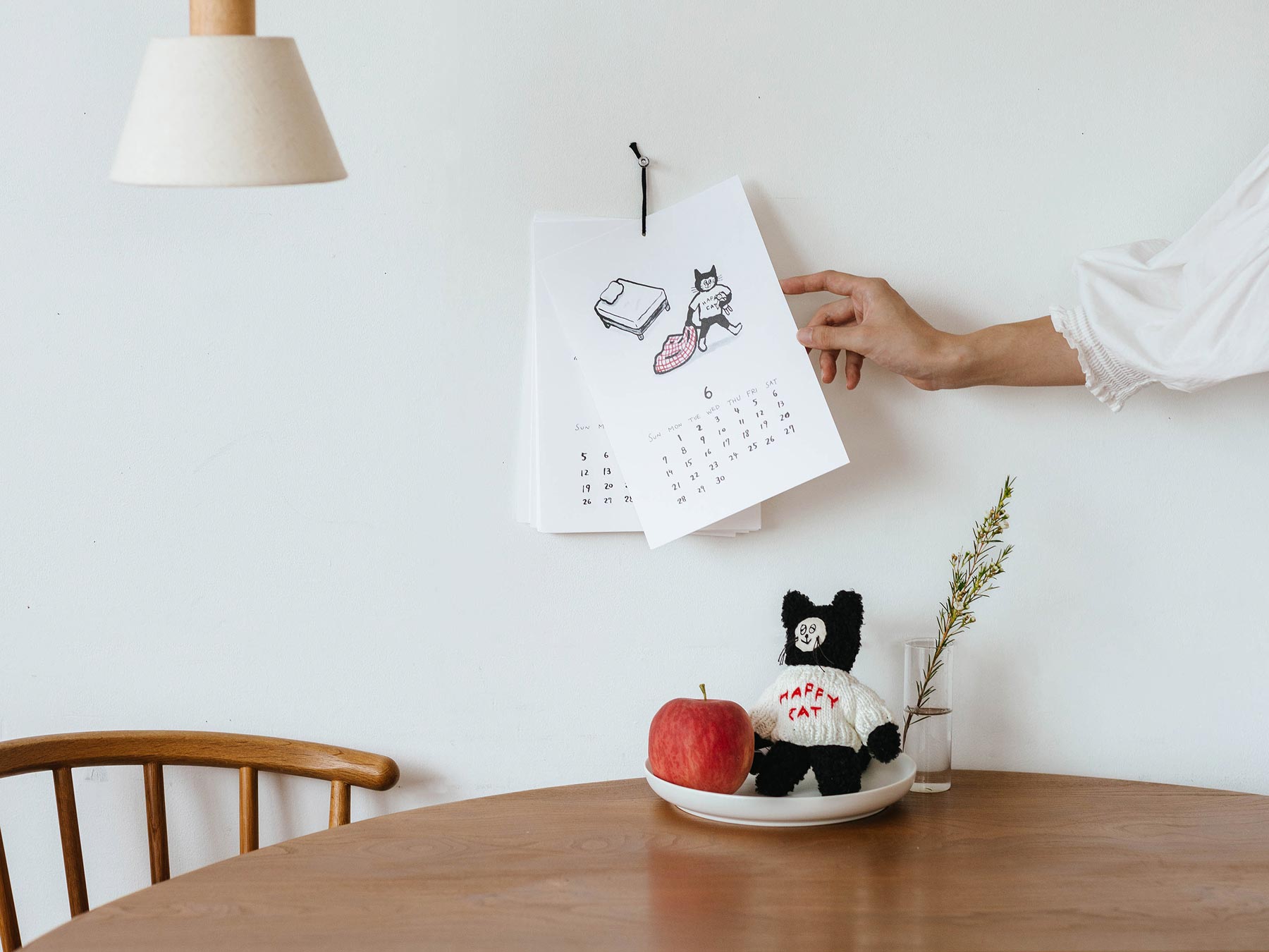 坂巻弓華 HAPPY CAT カレンダー 2026｜文具・ステーショナリー｜オルネ