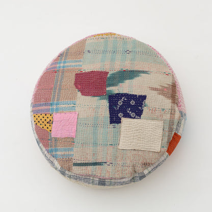 オルネコ・カンタパッチワーク 猫のプフ／K