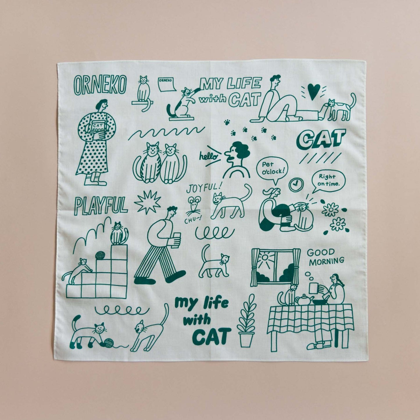 STOMACHACHE. × Orneko ハンカチ