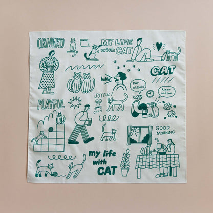 STOMACHACHE. × Orneko ハンカチ