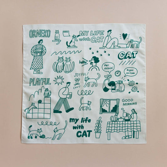 STOMACHACHE. × Orneko ハンカチ