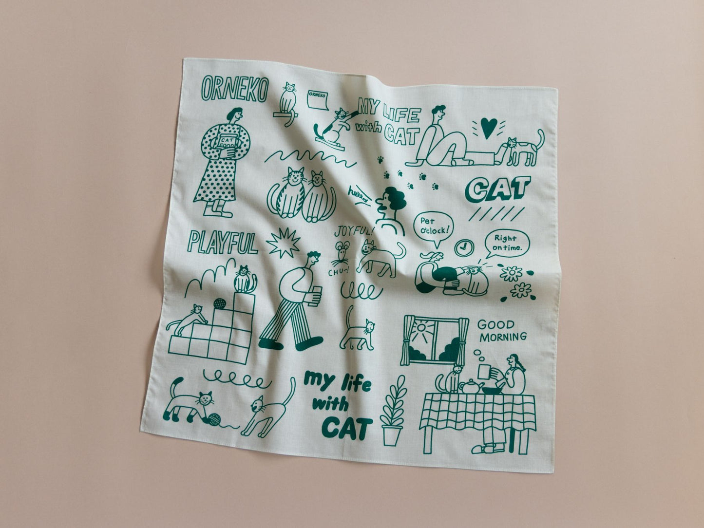 STOMACHACHE. × Orneko ハンカチ