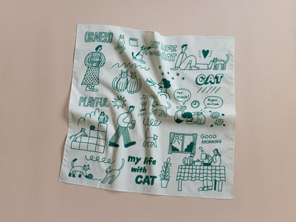 STOMACHACHE. × Orneko ハンカチ