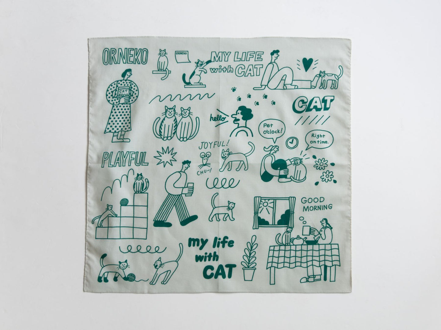 STOMACHACHE. × Orneko ハンカチ