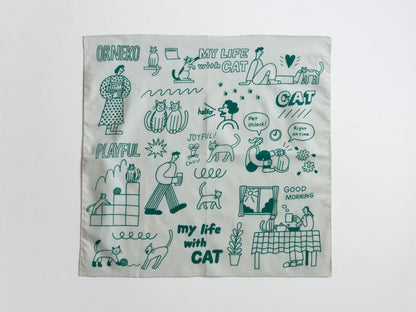 STOMACHACHE. × Orneko ハンカチ