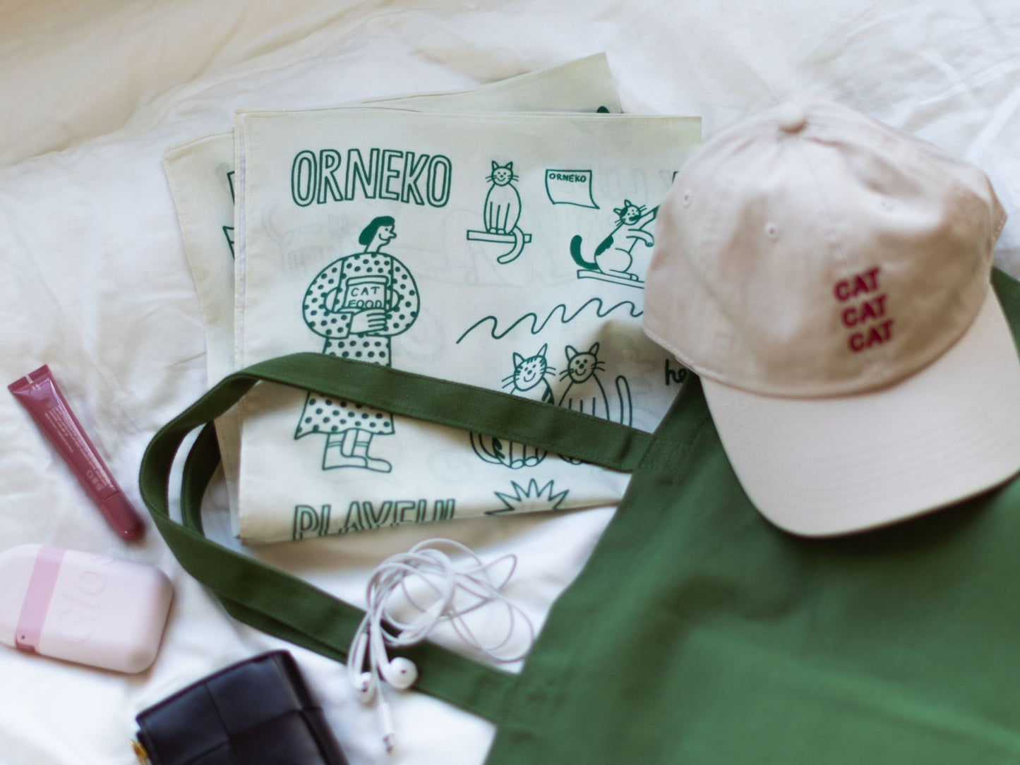 STOMACHACHE. × Orneko ハンカチ