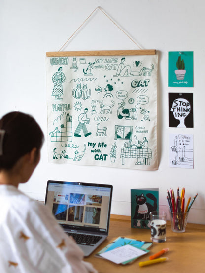 STOMACHACHE. × Orneko ハンカチ