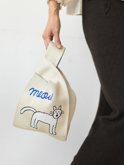 STOMACHACHE. × Orneko ニットミニバッグ