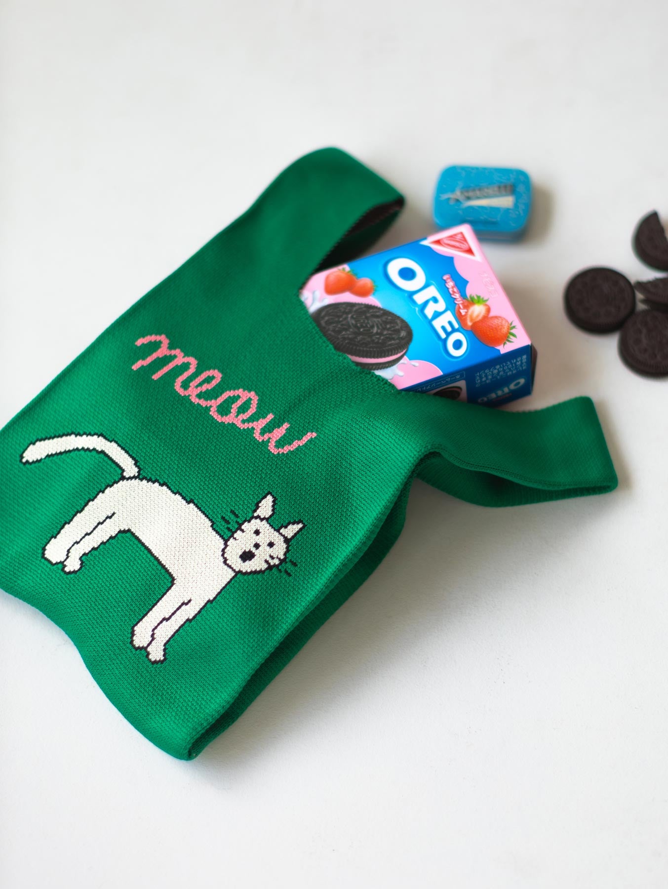 STOMACHACHE. × Orneko ニットミニバッグ