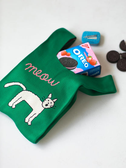 STOMACHACHE. × Orneko ニットミニバッグ