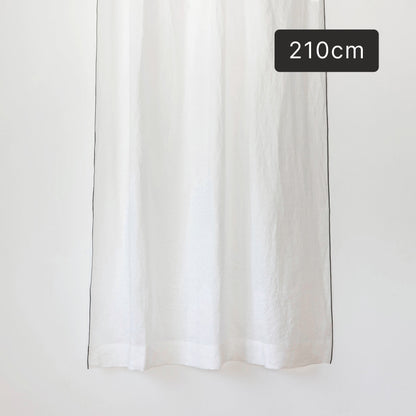 ホワイト：210cm（ブラックステッチ）