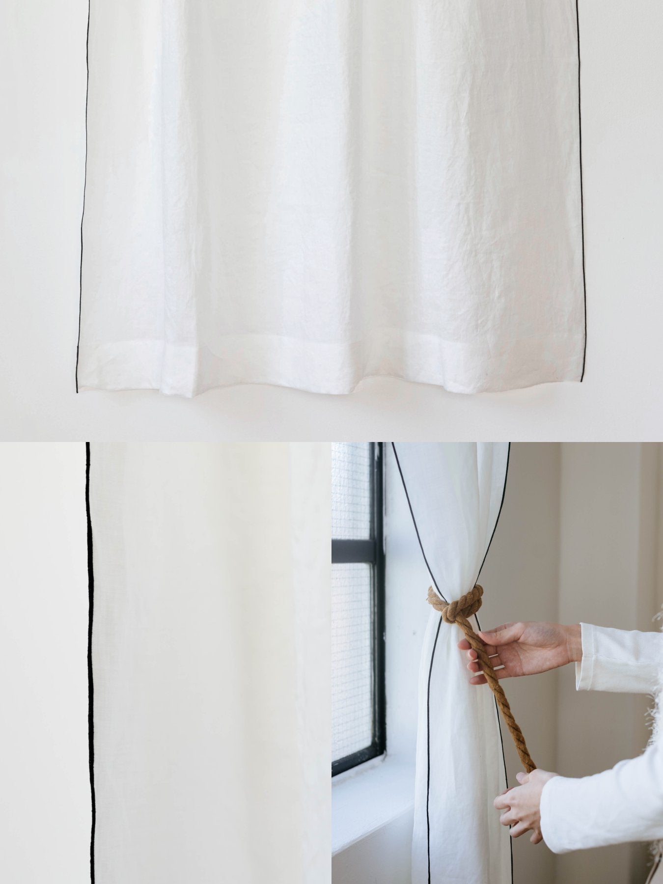 ホワイト（210cm、230cmのステッチはブラック）