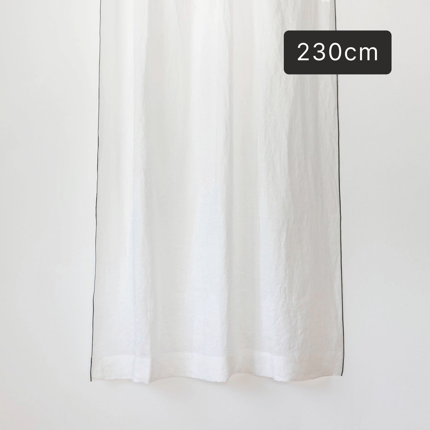 ホワイト：230cm（ブラックステッチ）