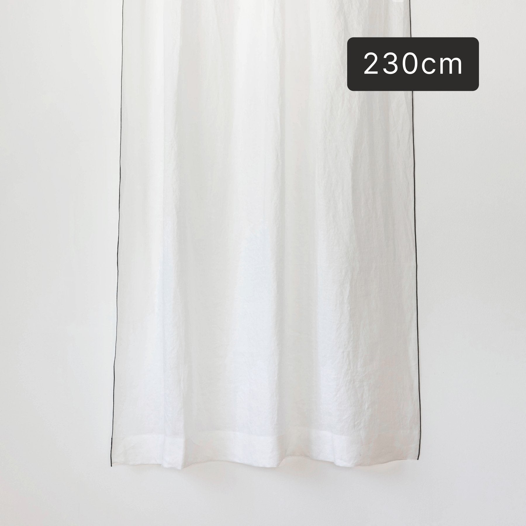 ホワイト：230cm（ブラックステッチ）