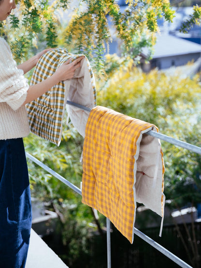 オリジナル・ミニシートクッション／チェック柄