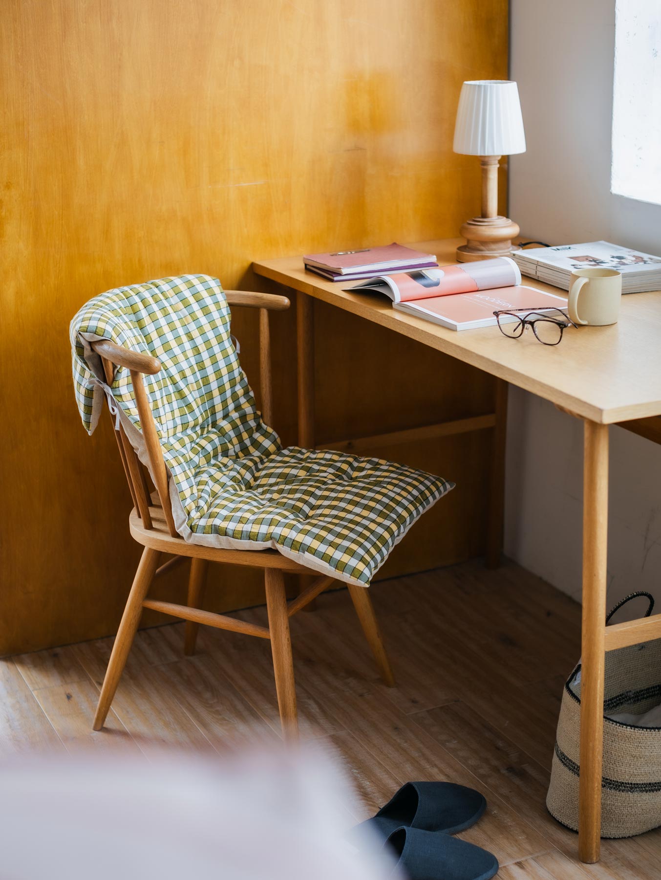 オリジナル・ミニシートクッション／チェック柄