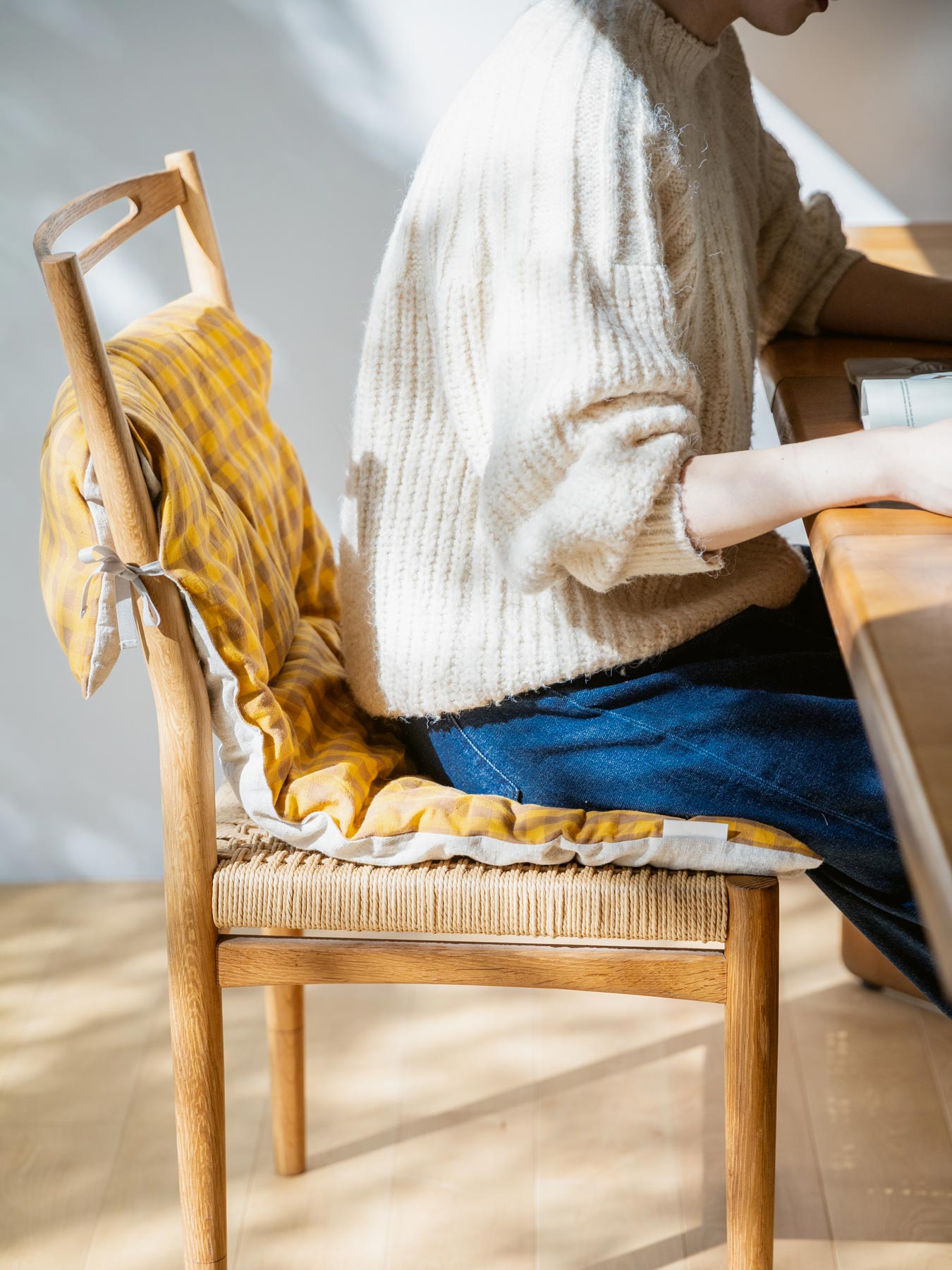 オリジナル・ミニシートクッション／チェック柄