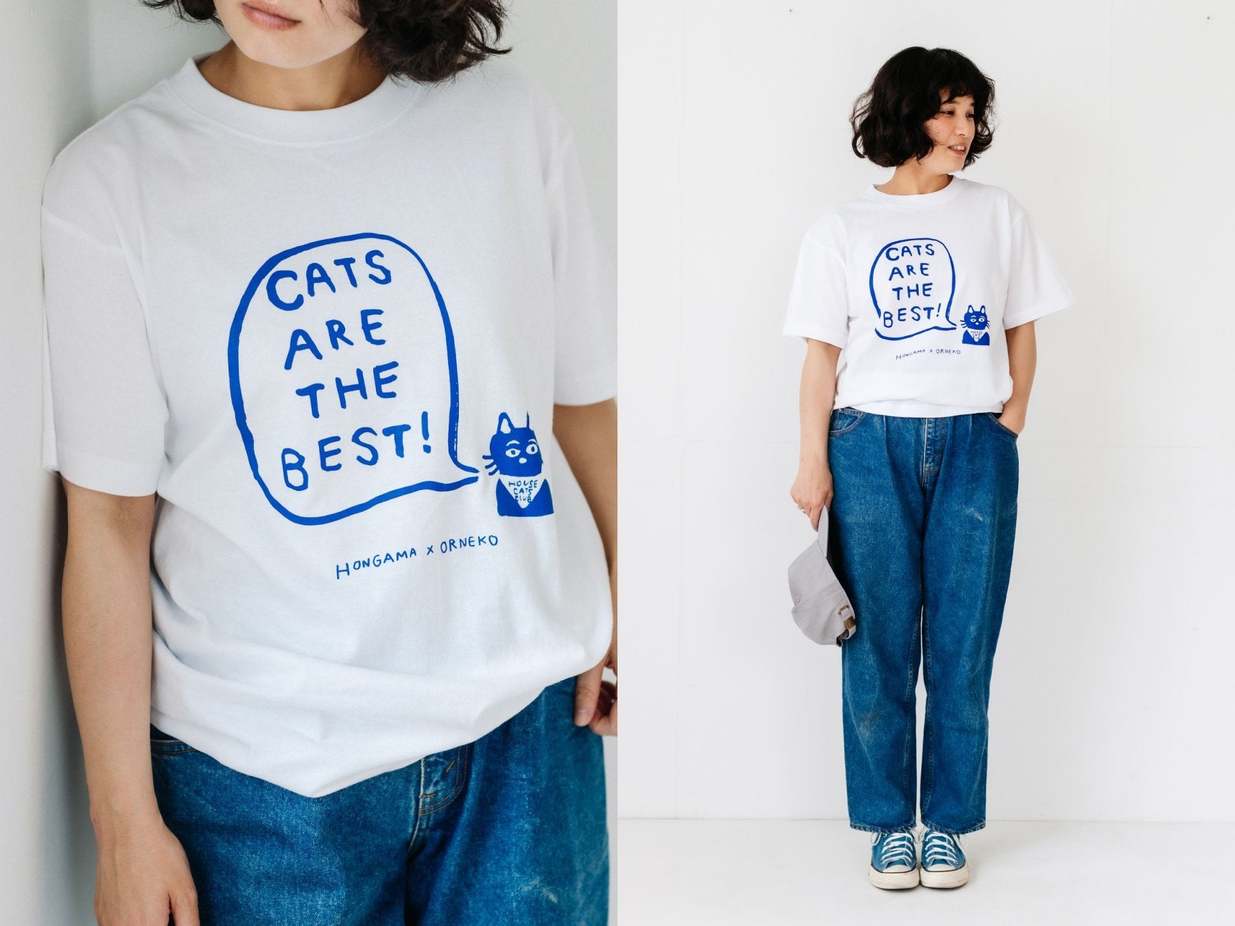 HONGAMA × Orneko Tシャツ／CATS ARE THE BEST｜洋服｜オルネ ド