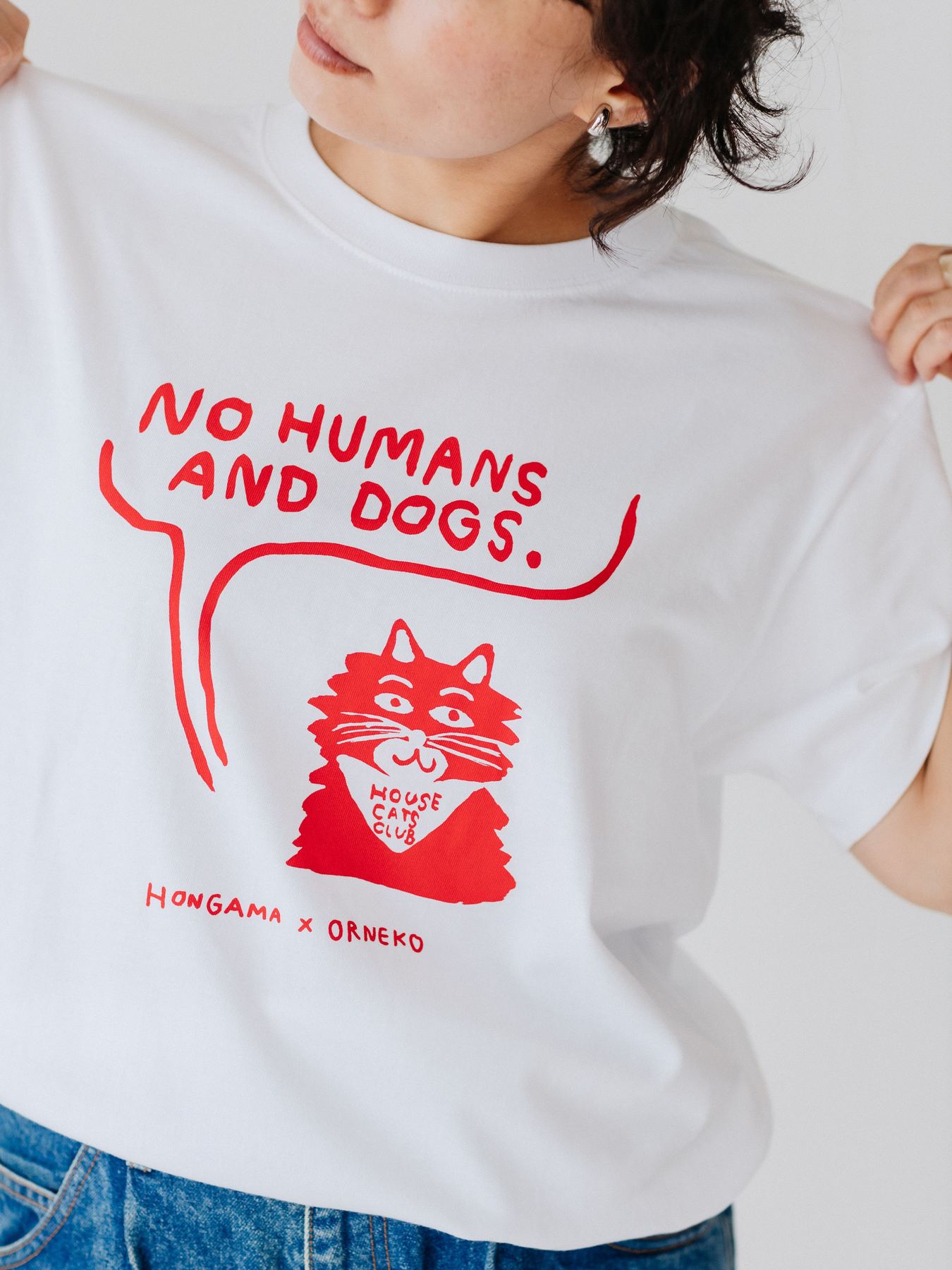 HONGAMA × Orneko Tシャツ／NO HUMANS AND DOGS｜洋服｜オルネ ド