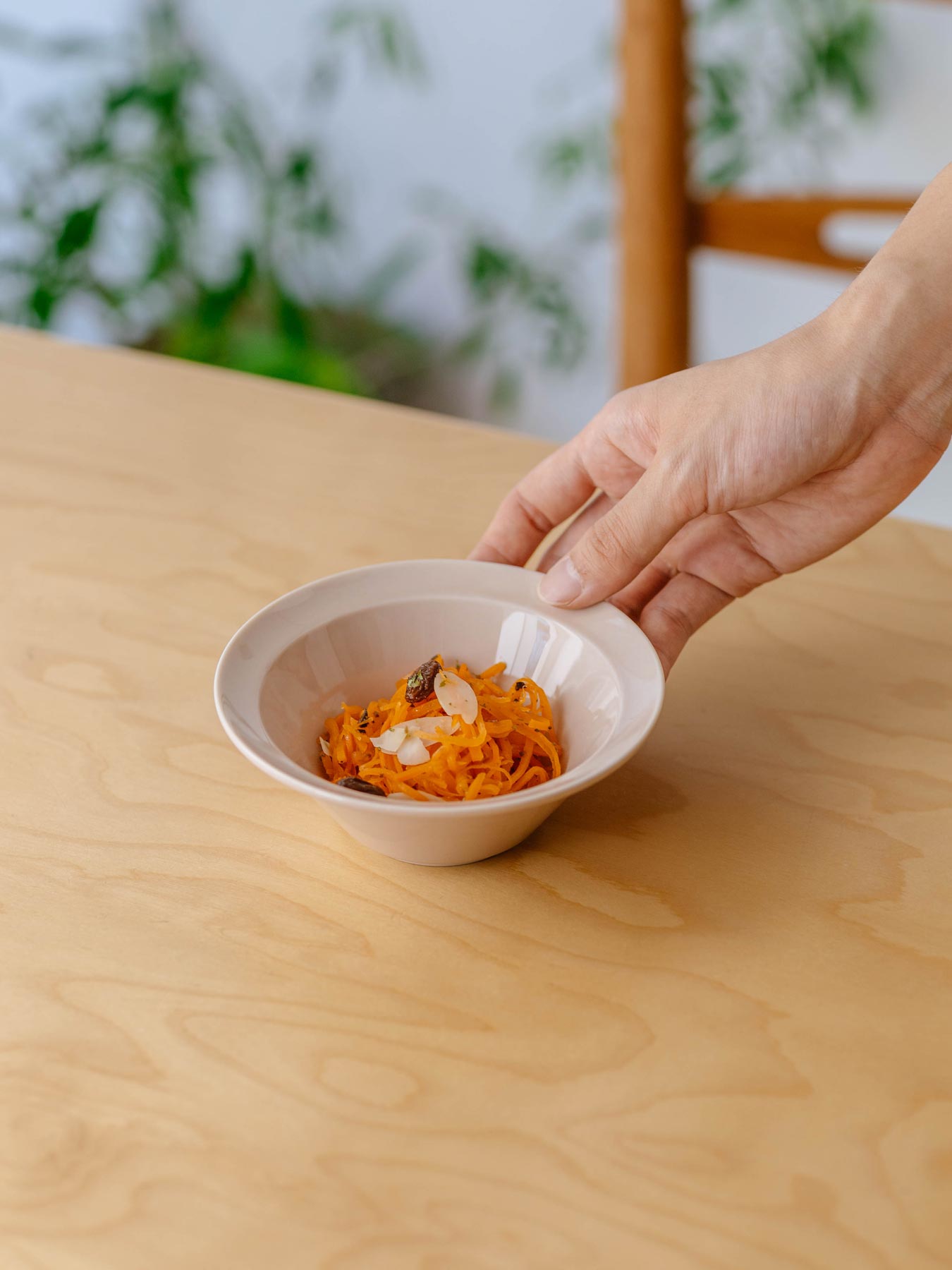 WOOD CIRCLE TRAY（木製トレイ）／ナチュラル｜ガーデニング