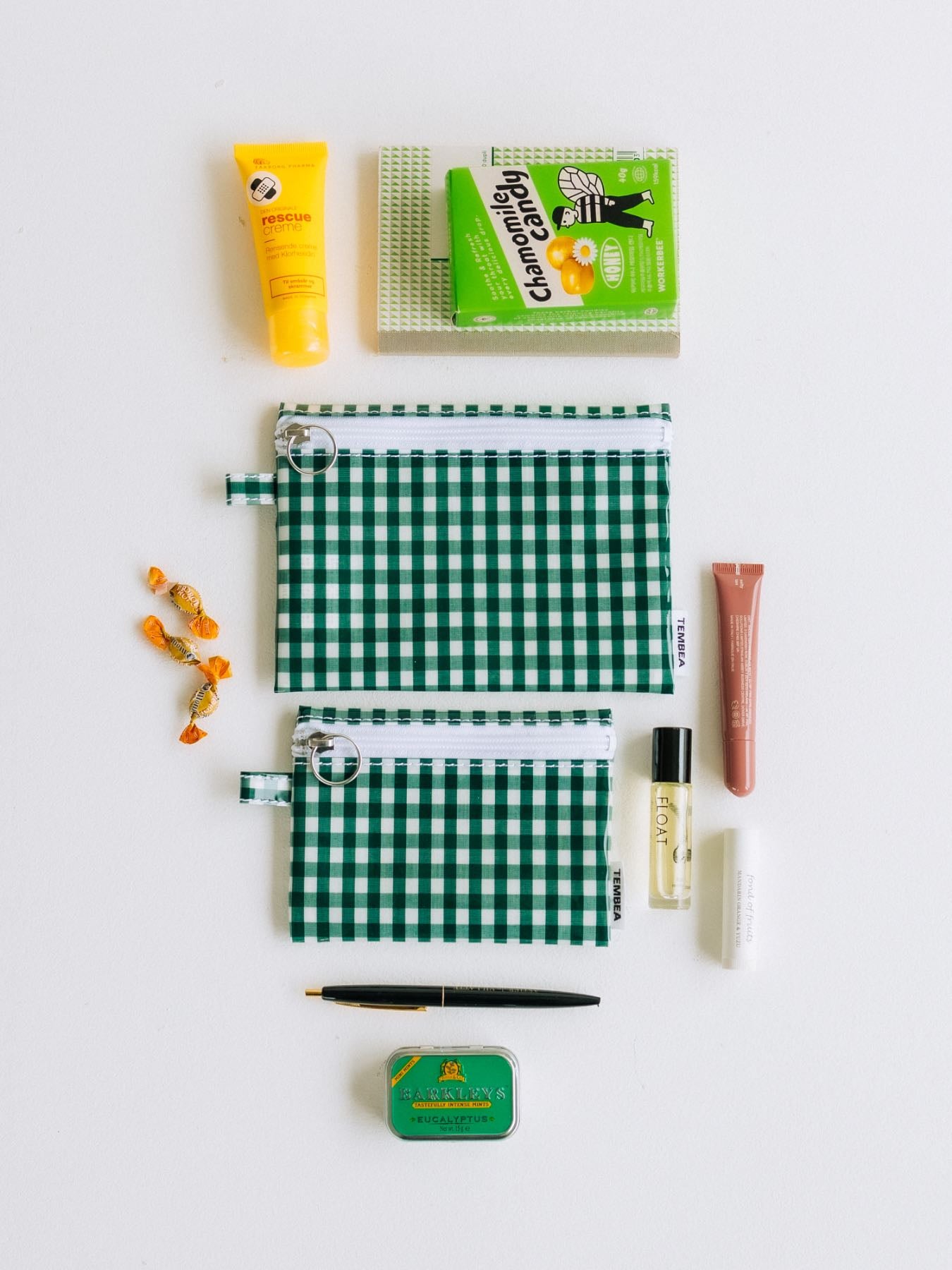 TEMBEA ポーチ FLAT POUCH／GINGHAM