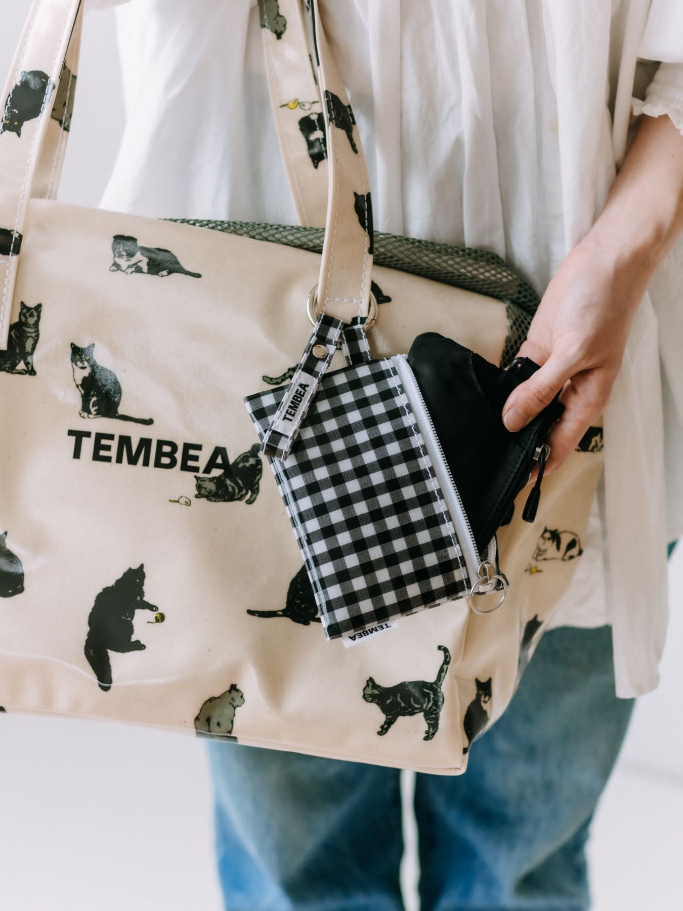 TEMBEA ポーチ FLAT POUCH／GINGHAM｜ポーチ｜オルネ ド フォイユ公式
