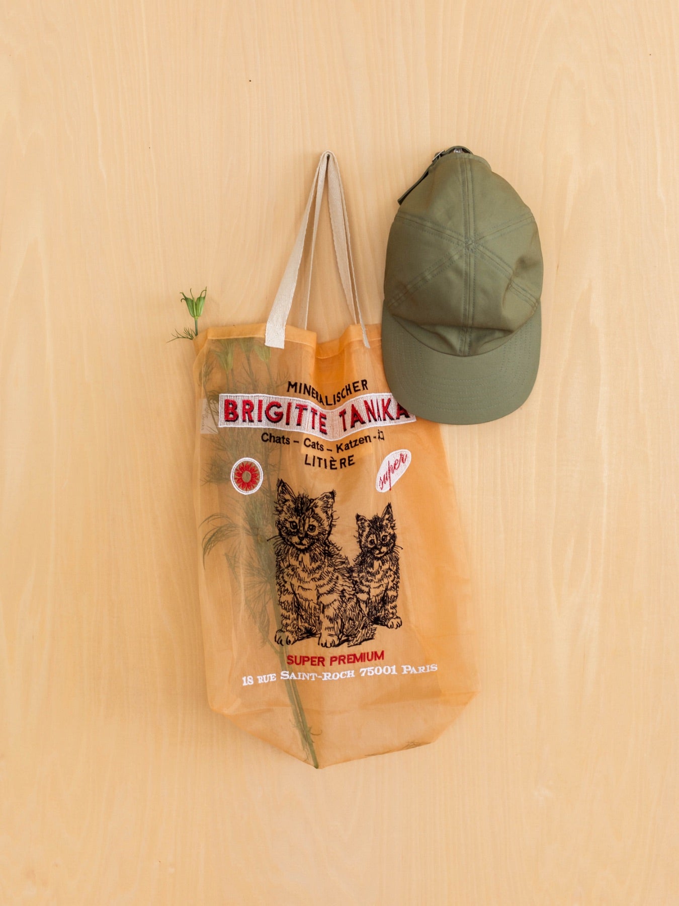 新品完売品*Brigitte Tanaka バッグ／Chat Peach 猫 brigitte tanaka bag CHAT PEACH